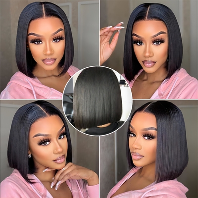 Braziliaans haar Korte Bob Transparante Bob pruiken Hd kant voor Mensenhaar pruiken 8-14 inch