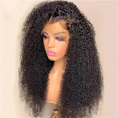 Kinky Curly Glueless Full Hd Lace Wigs Mensenhaar Wigs Voor Volledige Densiteit 180%