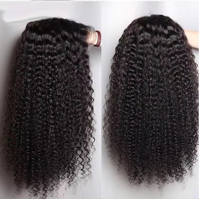 Kinky Curly Glueless Full Hd Lace Wigs Mensenhaar Wigs Voor Volledige Densiteit 180%
