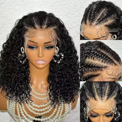 100% menselijk haar mengsel maagdelijke pruiken Remy Hair Grade Lace Front Peruken